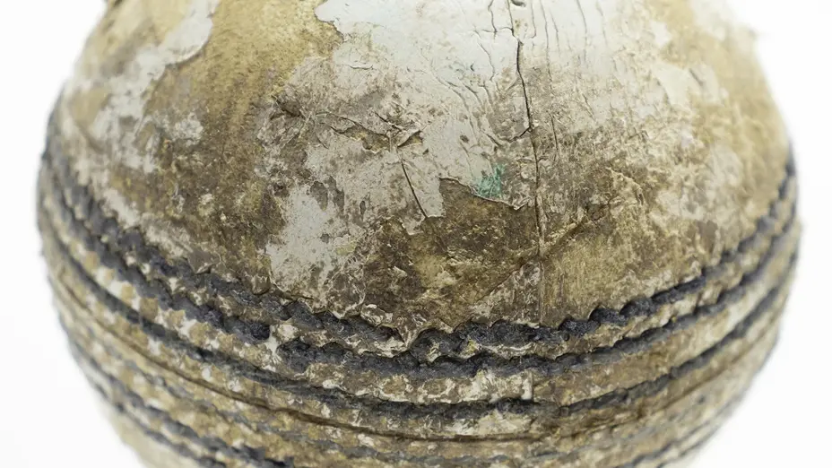 Ball from semi-final World Cup ending in a draw against South Africa. Warne awarded Man of the Match. Edgbaston, 1999