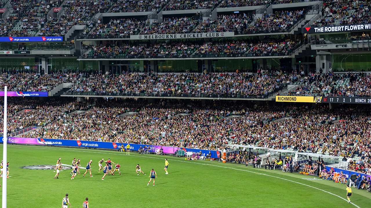 AFL crowd in the Members' Reserve