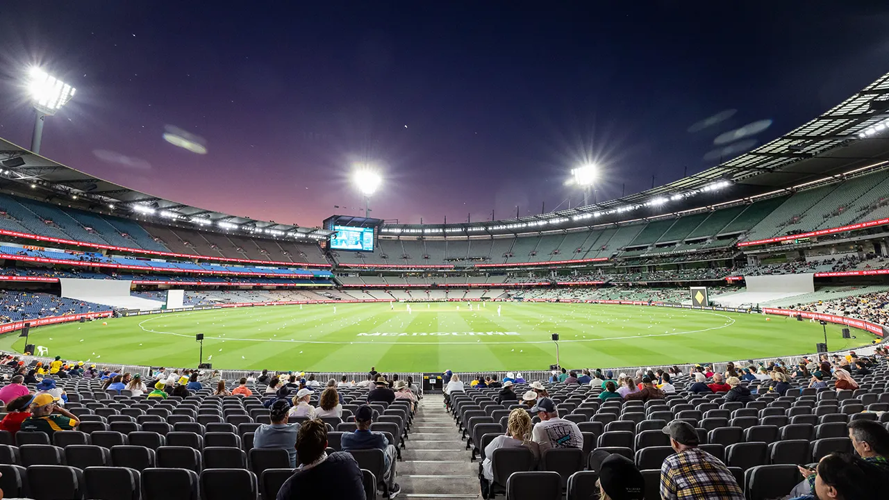 Night cricket game at the MCG
