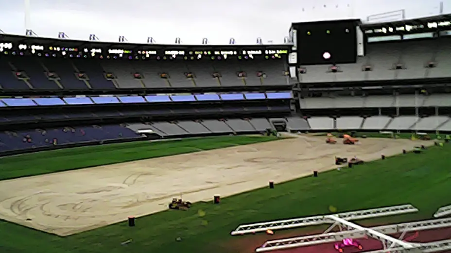 MCG turf transformation in progress 