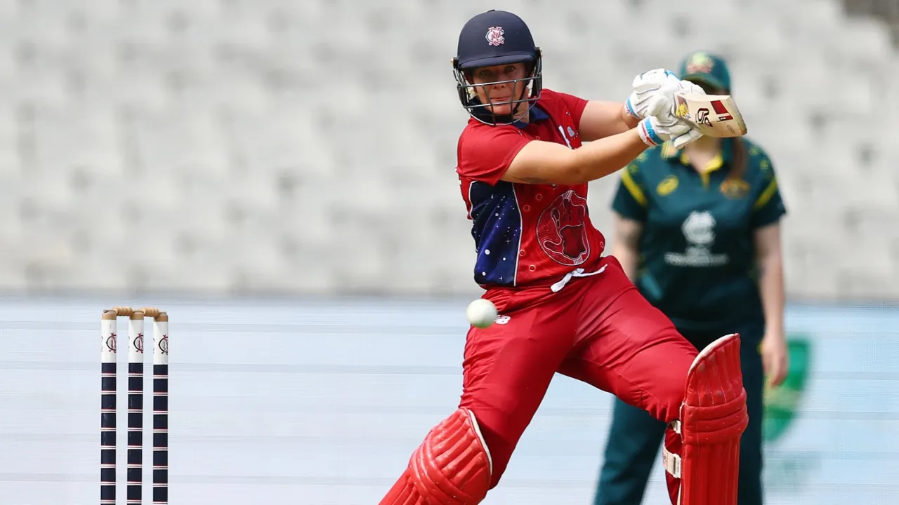 Rhiann O'Donnell of the MCC bats during the match between the National Indigenous Squad and the MCC