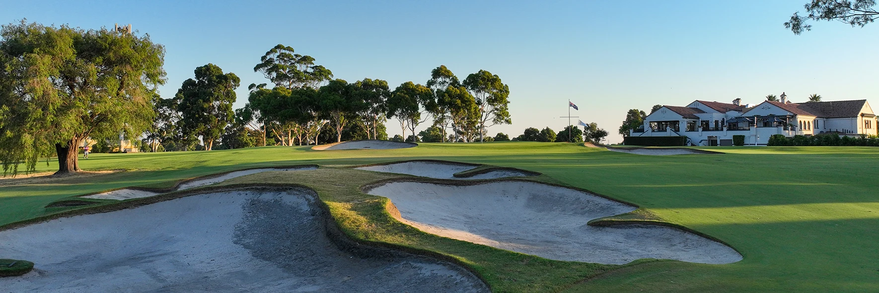 Sand bunkers on Yarra Yarra golf fairway
