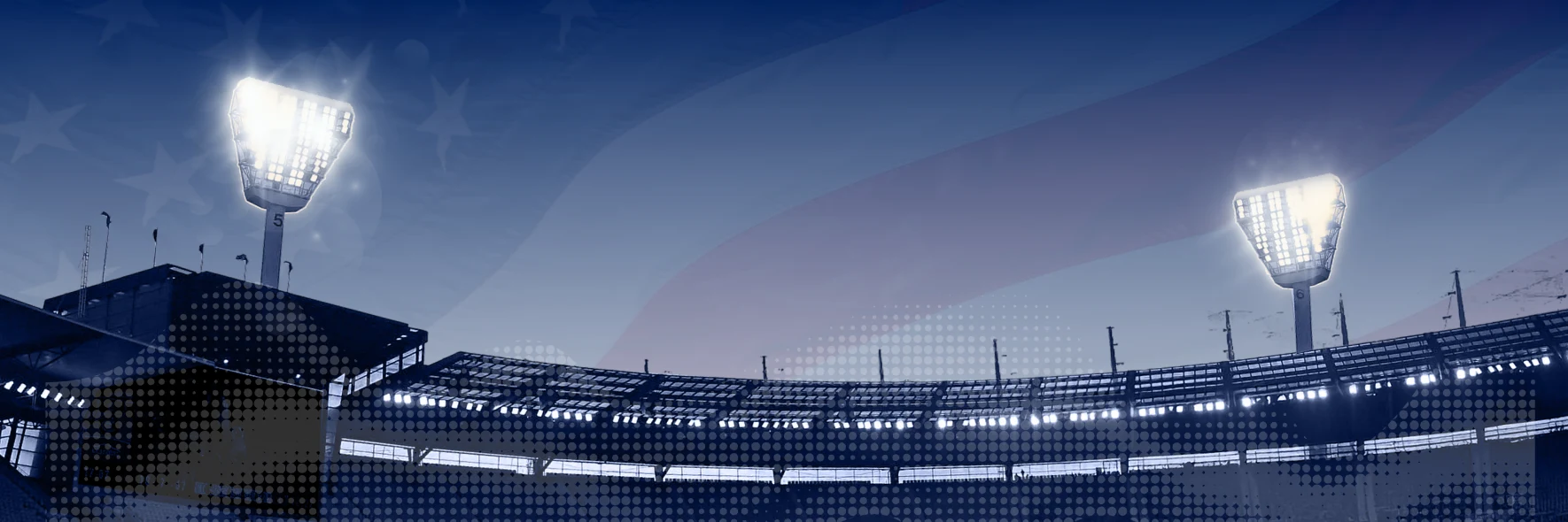 American flag theme over the MCG stadium